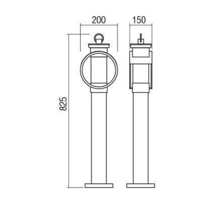 Redo 9573 - Candeeiro de exterior COMPASS 1xE27/42W/230V IP33