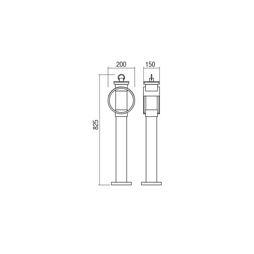 Redo 9573 - Candeeiro de exterior COMPASS 1xE27/42W/230V IP33