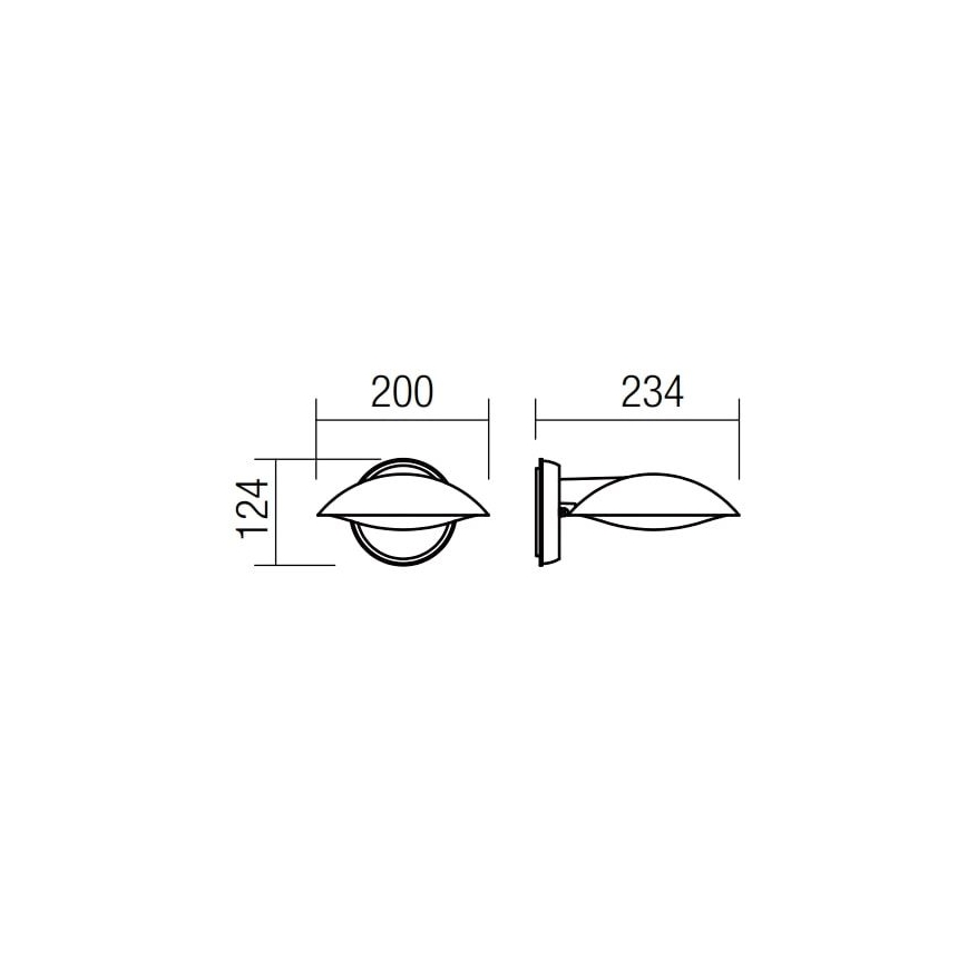 Redo 9617 - Candeeiro de parede exterior LED CAPP LED/12W/230V IP54 antracite