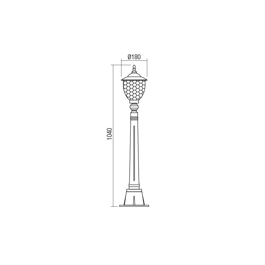 Redo 9634 - Candeeiro de exterior MATERA 1xE27/42W/230V IP33