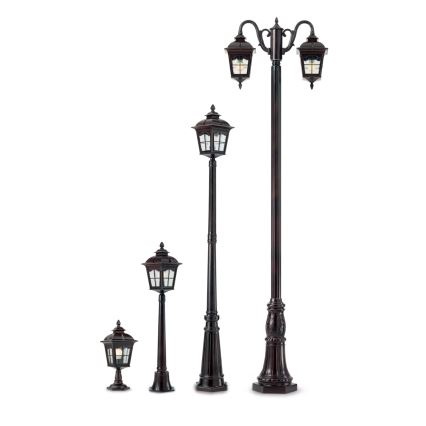 Redo 9652 - Candeeiro exterior YORK 1xE27/70W/230V IP44 castanho