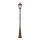 Redo 9662 - Candeeiro exterior ESSEN 1xE27/70W/230V 221,5 cm IP44 castanho/patina