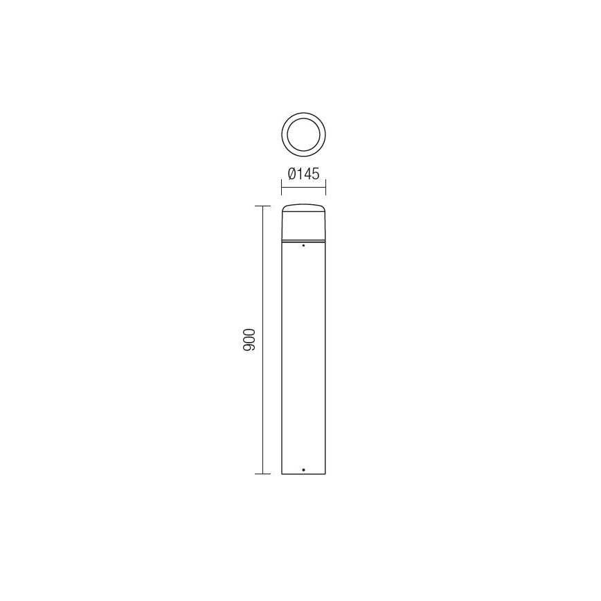 Redo 9682 - Luminária LED de exterior CYCLO LED/9W/230V 2900-3100K 90 cm IP54 antracite