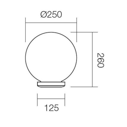 Redo 9771 - Abajur de substituição para iluminação exterior SFERA diâmetro 25 cm IP44 branco