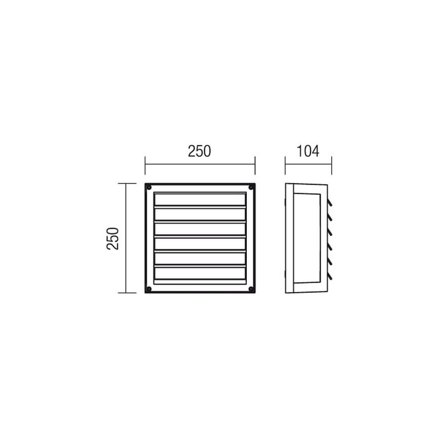 Redo 9893 - Luz de parede de exterior BRICK 2xE27/42W/230V IP54
