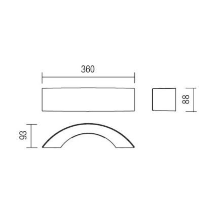 Redo 9903 - Luz de parede LED de exterior ECLIPSE 3xLED/3W/230V IP54