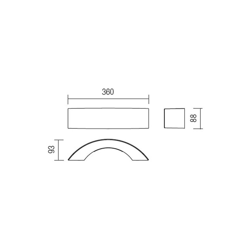 Redo 9903 - Luz de parede LED de exterior ECLIPSE 3xLED/3W/230V IP54