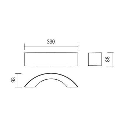 Redo 9904 - Luz de parede LED de exterior ECLIPSE 3xLED/3W/230V IP54