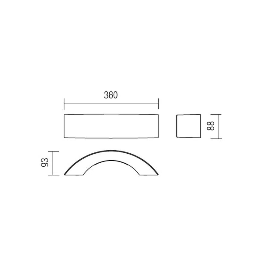 Redo 9904 - Luz de parede LED de exterior ECLIPSE 3xLED/3W/230V IP54