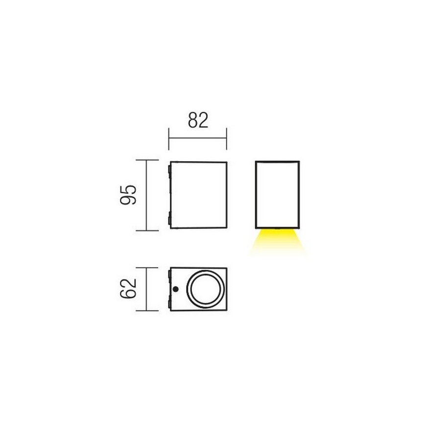 Redo 9907 - Iluminação de parede exterior LED BEAM LED/5W/230V IP54