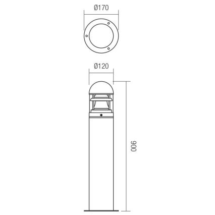 Redo 9945 - Candeeiro exterior ARGO 1xE27/42W/230V IP54