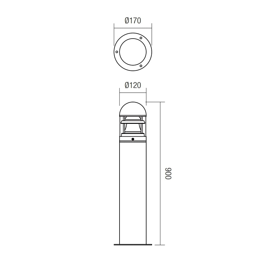 Redo 9946 - Candeeiro exterior ARGO 1xE27/42W/230V IP54 castanho