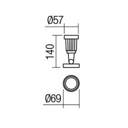 Redo 9997 - Candeeiro exterior LED TIM LED/5W/230V 3000K IP65