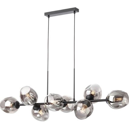 Redo - Abajur de substituição para candeeiro, lustre PIERCE diâmetro 15 cm preto/fumado