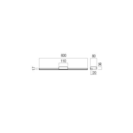Redo01-3269 - Iluminação de espelho para casa de banho LED ASTON LED/12W/230V 60 cm CRI 90 IP44 cromado brilhante