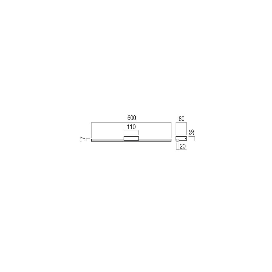 Redo01-3269 - Iluminação de espelho para casa de banho LED ASTON LED/12W/230V 60 cm CRI 90 IP44 cromado brilhante