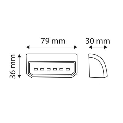 Refletor de luz LED LICE LED/0,2W/12-24V IP67