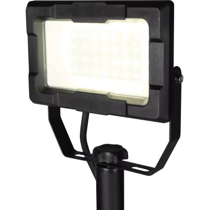 Refletor LED com suporte LED/20W/230V 5000K IP65 preto