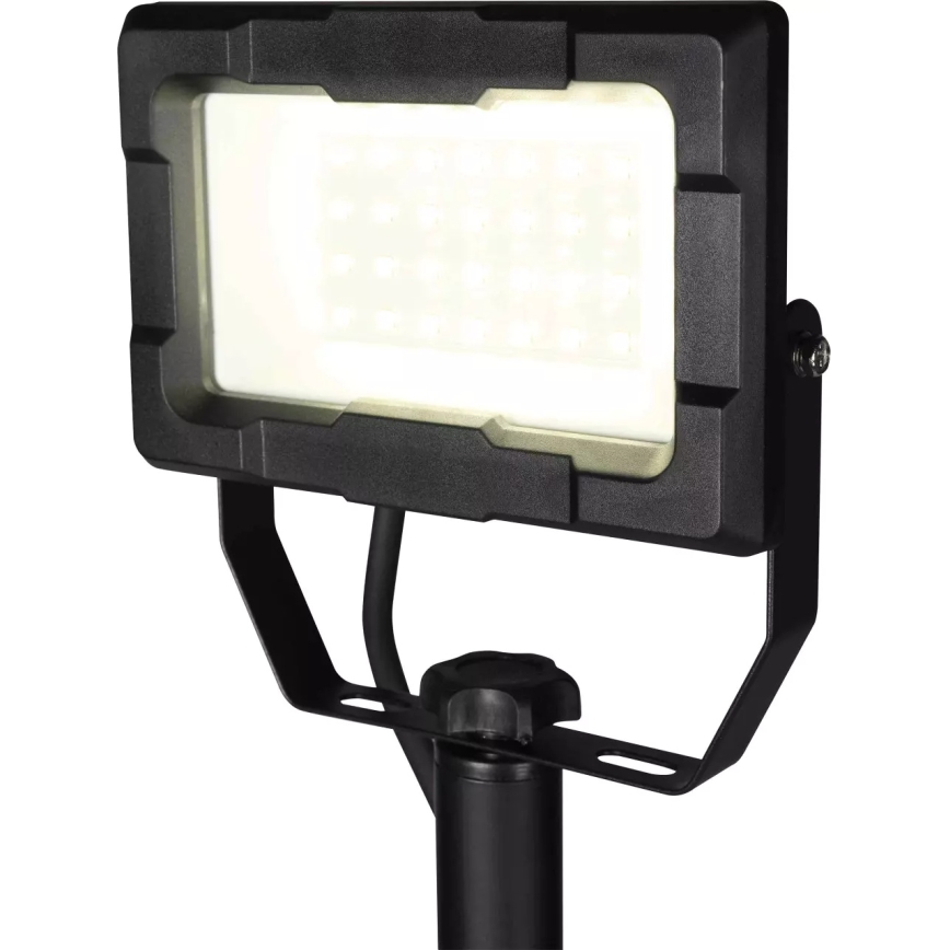 Refletor LED com suporte LED/20W/230V 5000K IP65 preto