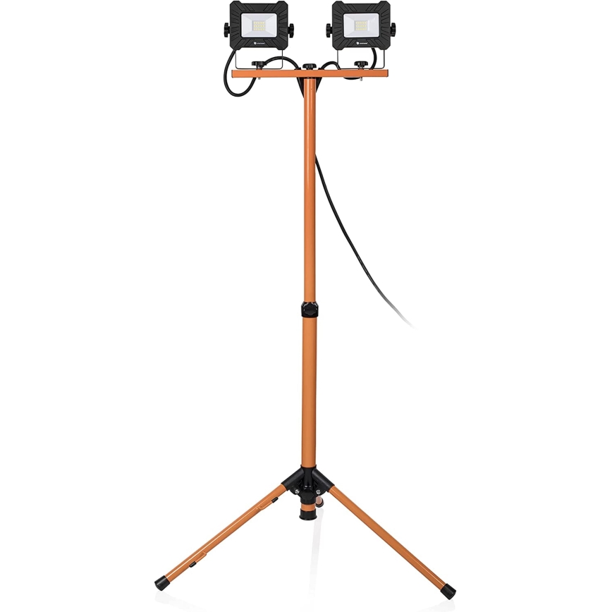 Refletor LED com tripé 2x LED 10W 230V 4000K IP65 laranja/preto