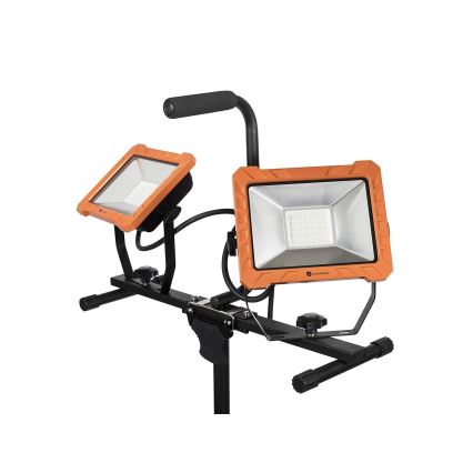 Refletor LED com tripé 2xLED/30W/230V 4000K IP65 laranja/preto
