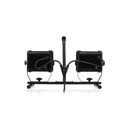 Refletor LED com tripé 2xLED/30W/230V 4000K IP65 laranja/preto