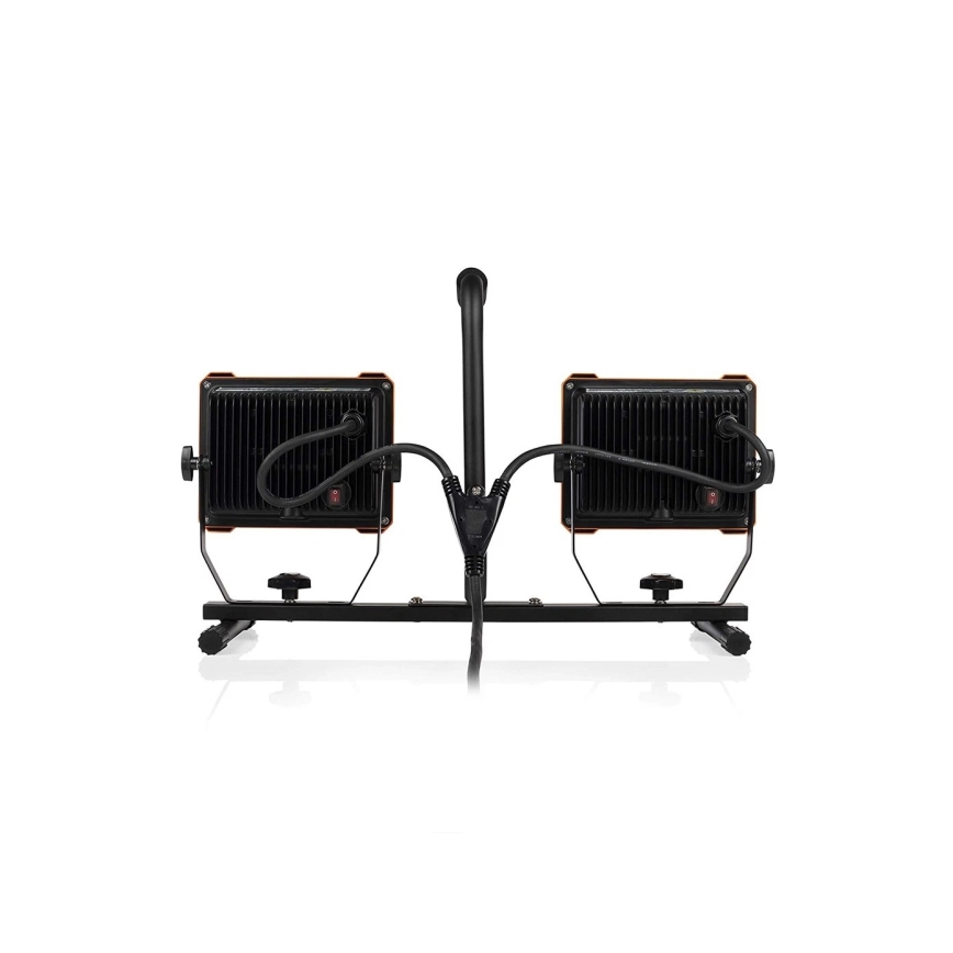 Refletor LED com tripé 2xLED/30W/230V 4000K IP65 laranja/preto