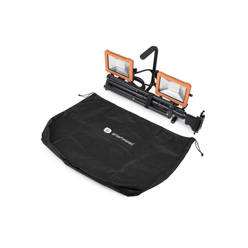 Refletor LED com tripé 2xLED/30W/230V 4000K IP65 laranja/preto