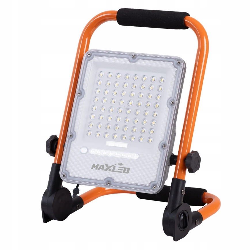 Refletor LED recarregável regulável com tripé LED/100W/3,2V 4500K 10000 mAh IP65 laranja