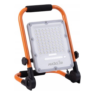 Refletor LED recarregável regulável com tripé LED/100W/3,2V 4500K 10000 mAh IP65 laranja