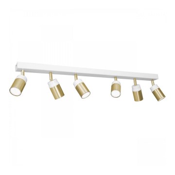 Refletor NEST 6xGU10/8W/230V branco/bronze