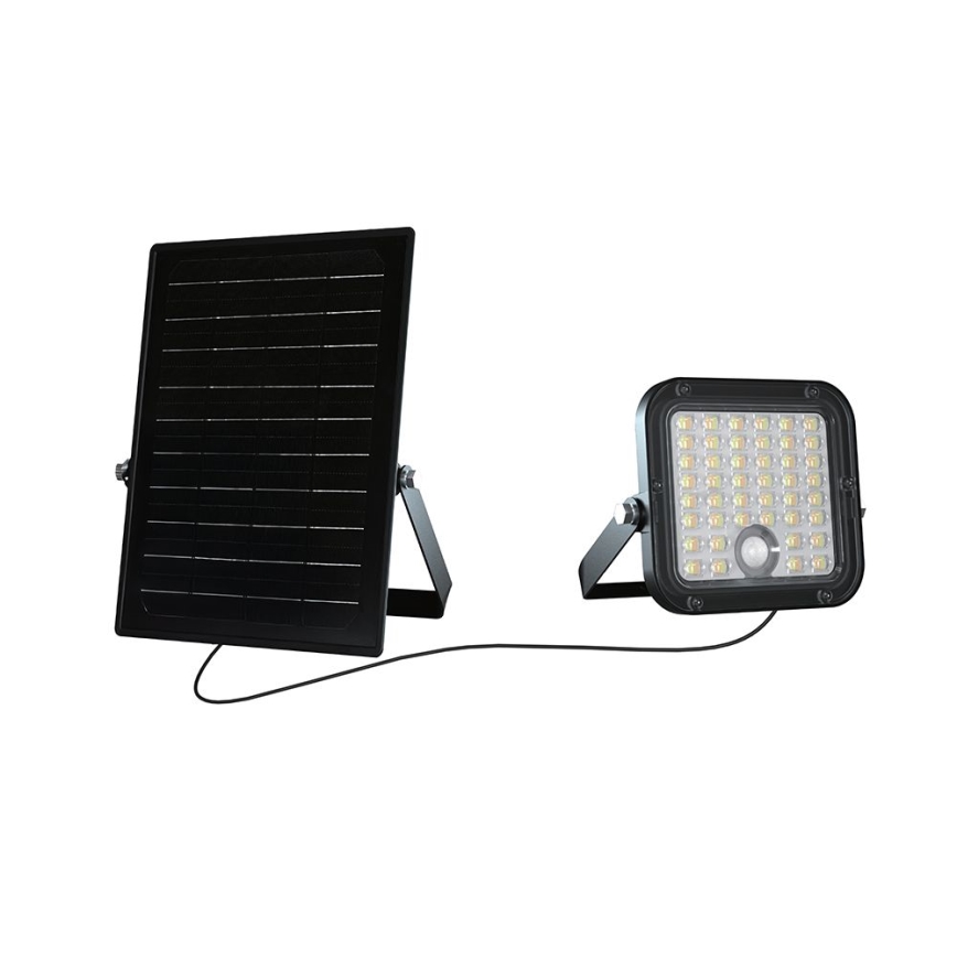 Refletor solar LED regulável com sensor LED/10W/3,7V 4000/6000K IP65 3600 mAh + controlo remoto
