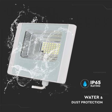 Refletor solar LED para exterior LED/12W/3,2V IP65 4000K 5000 mAh + comando à distância