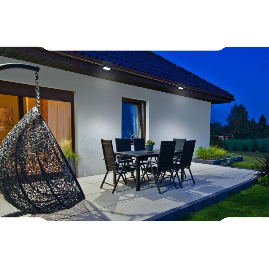 Refletor Solar LED com sensor de movimento e crepúsculo NOCTIS LED/2W/1800 mAh 3,7V 6000K IP65