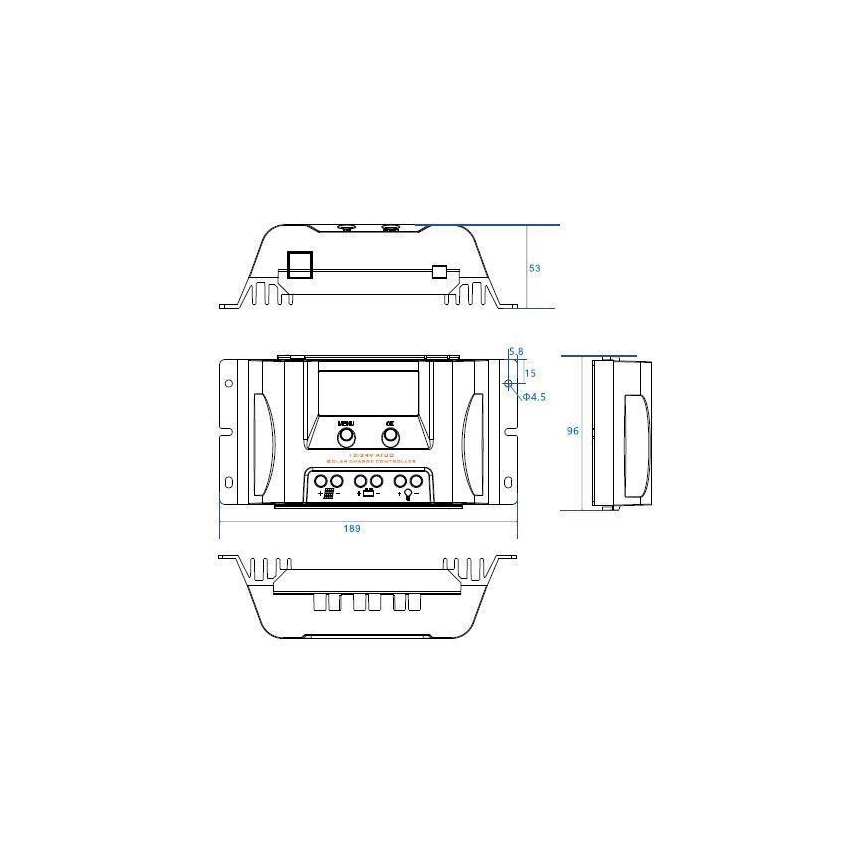 Regulador de carregamento solar MPPT MT1550EU 12V/15A