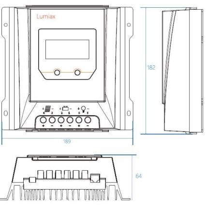 Regulador de carregamento solar MPPT MT3075 12/24V/30A