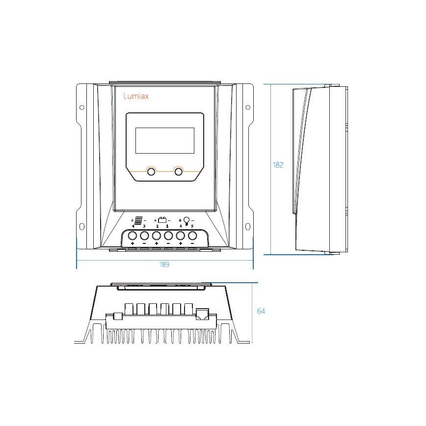 Regulador de carregamento solar MPPT MT3075 12/24V/30A
