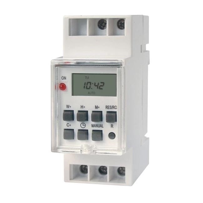 Relógio de comutação digital para calha DIN 3680W/230V