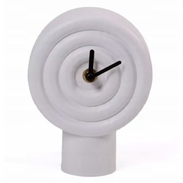 Relógio de mesa em cerâmica, 16 cm, 1x AA, branco