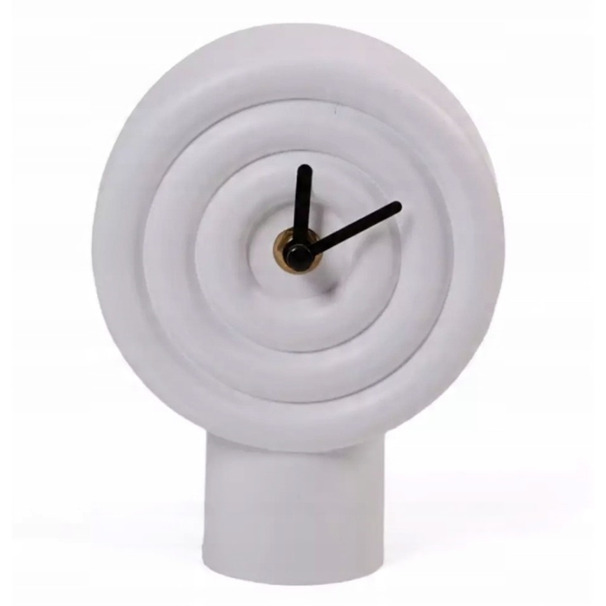 Relógio de mesa em cerâmica, 16 cm, 1x AA, branco