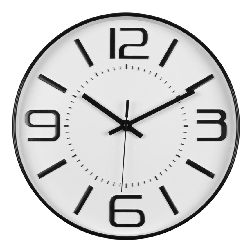 Relógio de parede 1xAA 29 cm branco