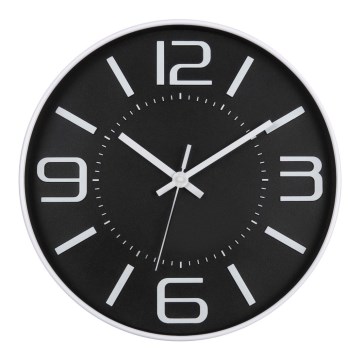 Relógio de parede 1xAA 29 cm preto