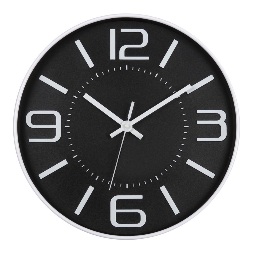 Relógio de parede 1xAA 29 cm preto