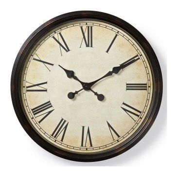 Relógio de parede 1xAA d. 50 cm bege/preto
