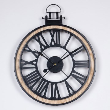 Relógio de parede 1xAA diâmetro 40 cm preto/creme