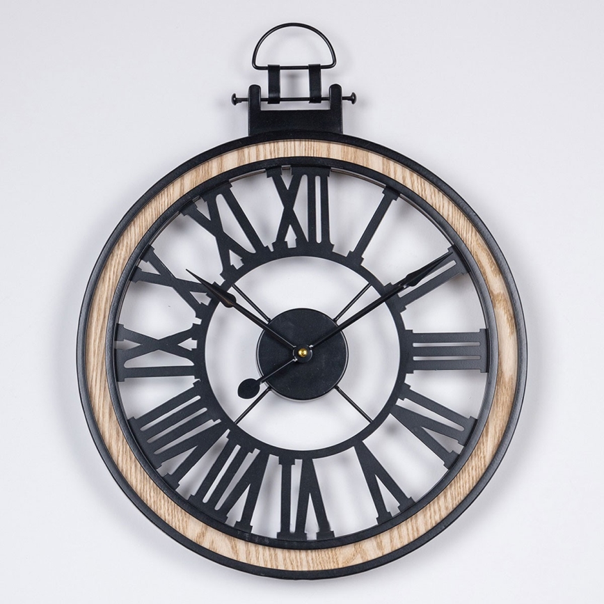 Relógio de parede 1xAA diâmetro 40 cm preto/creme