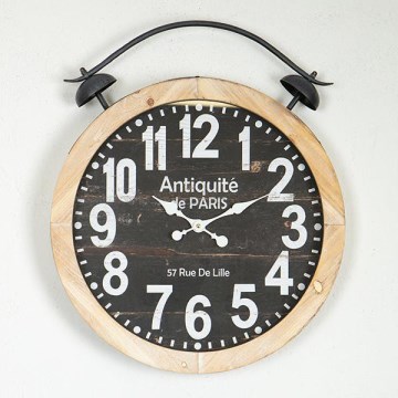 Relógio de parede 1xAA diâmetro 50 cm bege/preto