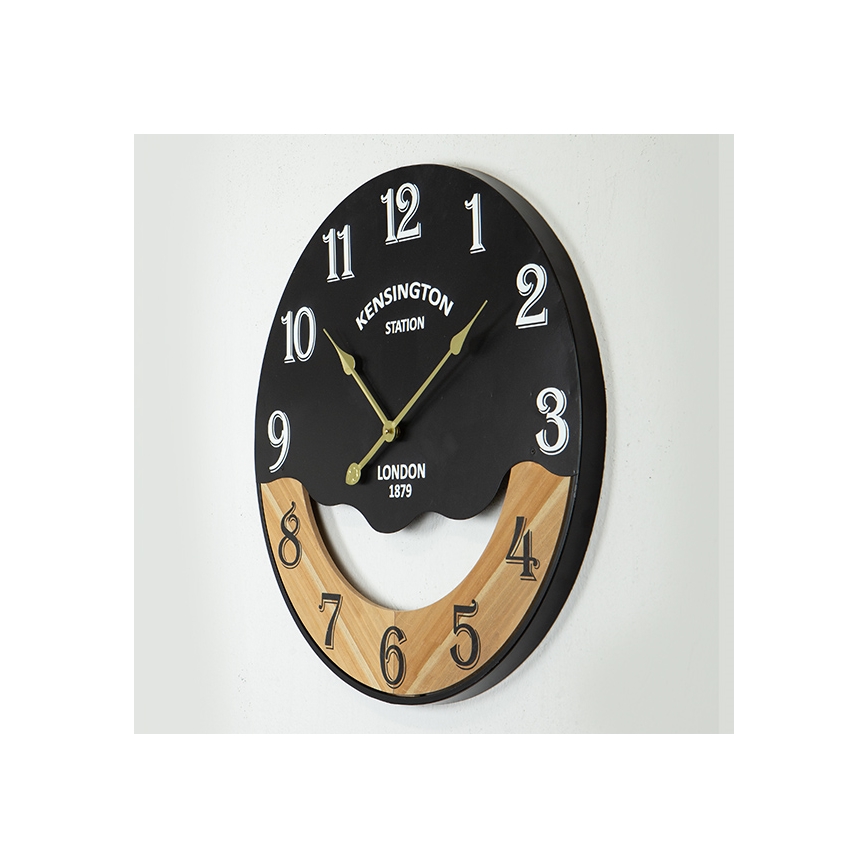 Relógio de parede 1xAA diâmetro 60 cm preto/bege