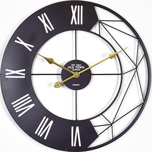 Relógio de parede 1xAA diâmetro 60 cm preto