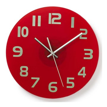 Relógio de parede 1xAA vermelho